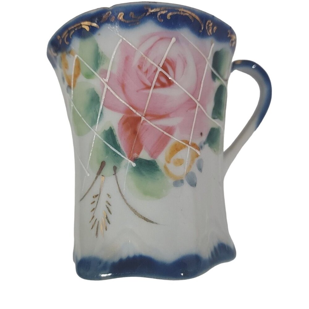 Nippon Hand Painted CHOCOLATE POT Cobalt Blue Gold Florial 12pc Set Antique - Picture 6 of 16